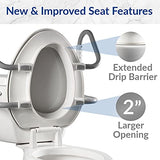 Bemis Assurance 3" Raised Toilet Seat with Handles, Clean Shield Guard, Secure Hinges, Elongated, White