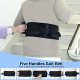 MKEFMEI Gait Belt Transfer Belts for Seniors, Gate Belts for Physical Therapy with Quick Release Buckle Gate Belt with Standing Aids & Support for Elderly Handicap Patient Care (5 Handles)