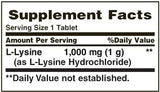 Nature's Bounty L-Lysine 1000 mg Tablets 60 Count(Pack of 4)