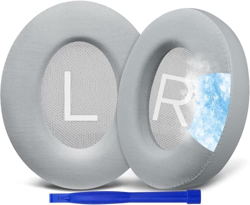 SOULWIT Cooling Gel Replacement Earpads for Bose 700 (NC700) Wireless Headphones, Ear Pads Cushions with Ice Silk Fabric, High-Density Noise Cancelling Foam, Added Thickness - Silver