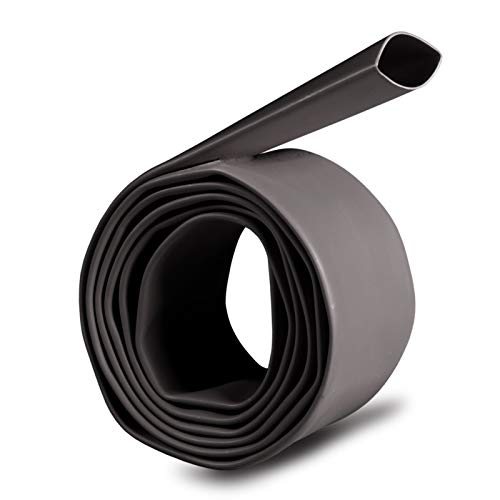 1.5 inch (Diameter) 3:1 Waterproof Heat Shrink Tubing Kit, Large Marine Dual Wall Adhesive Shrinkable Wire Wrap Tube, Insulation Sealing Wear-Resistant Cable Protector by YUKSY (4ft, Black)