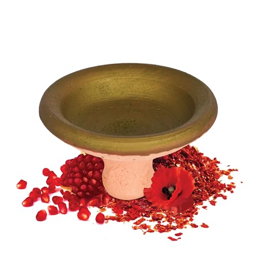 Traditional Moroccan Clay Pot Lip Stain – Deep Red, Plant-Based Lipstick & Cheek Tint, Infused with Poppy & Grenadine Peel for Moisturizing, Antioxidant Benefits