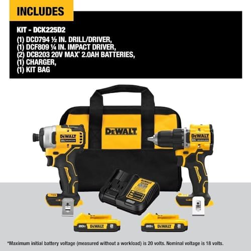 Dewalt Atomic 20V Max Brushless 2-Tool Combo Kit