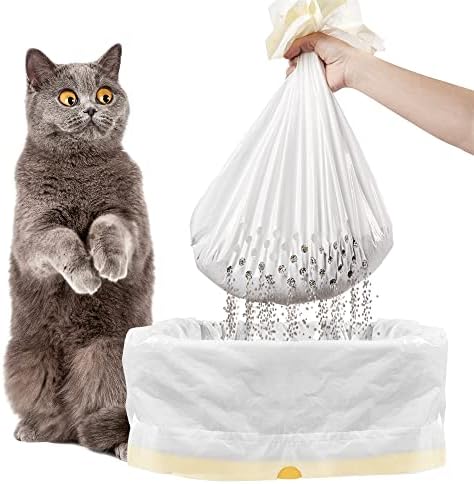 Sifting Litter Box Liners 14 Count,Drawstring Jumbo Cat Litter Bags Fits All Litter Box,Cat Products