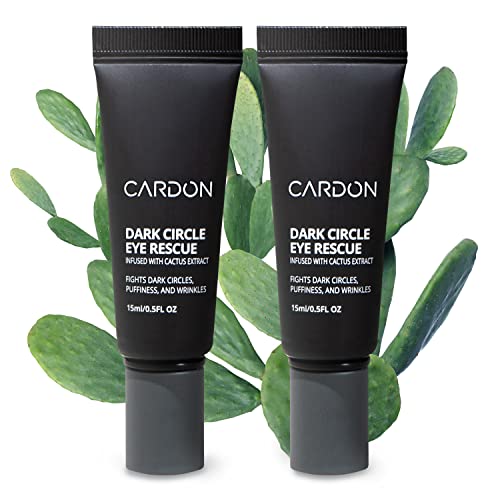 Cardon | Dark Circle Eye Rescue for Men and Women | Under Eye Roller for Puffy Eyes, Dark Circles, Eye Bags, Wrinkles | Made with Peptides, Niacinamide, Hyaluronic Acid | Under Eye Stick Massage (2Pk)