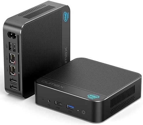 Dual LAN Mini PC, Intel 13th Gen N150(up to 3.6GHz),16GB DDR4 500GB M.2 SSD,Mini Computers Support 4K Dual Display/ USB3.2/WiFi5/BT5.0/Built-in 45W Power Supply Small PC Business Home Office