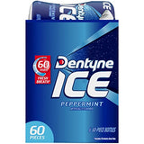 Dentyne Ice Peppermint Sugar Free Gum, 6 Bottles of 60 Pieces (360 Total Pieces)