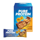 Pure Protein Bars, Gluten Free, Snack Bars, Chocolate Peanut Butter, 50 gram, 6 Count, Imported from Canada)