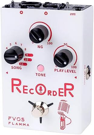 FLAMMA FV05 Recorder Vocal Effects Processor with 11 Recording slots 70 Minutes Total Recording Capacity Acoustic Guitar Effects Stompbox