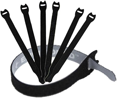 Reusable Cable Ties 1/2" x 4" for Cable Management and Organizing Cords - 30 Pack (Black)