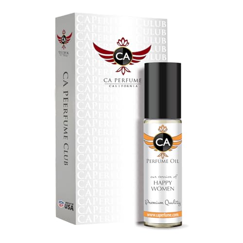 CA Perfume Impression of Clinix Happy Women For Women Replica Fragrance Body Oil Dupes Alcohol-Free Essential Aromatherapy Sample Travel Size Concentrated Long Lasting Attar Roll-On 0.3 Fl Oz/10ml