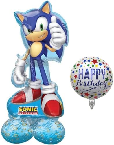 53" Sonic Airloonz Balloon Birthday Decoration - Sonic Party Supplies