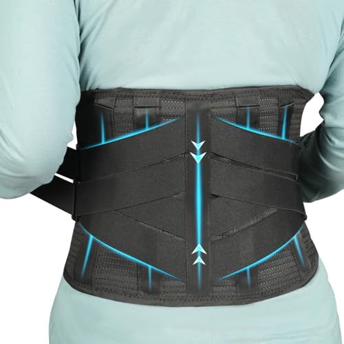 Back Brace for Lower Back Pain, for Men and Women, Superior Support Belt for Sciatica, Herniated Disc, and Scoliosis Relief - Breathable Lumbar Support for Work and Heavy Lifting