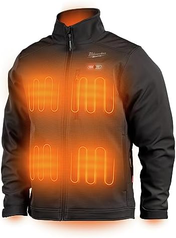 Milwaukee 204B-203X M12 TOUGHSHELL Lithium-Ion Cordless Heated Jacket (Jacket Only) - 3XL, Black