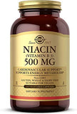 Solgar Niacin (Vitamin B3) 500 mg, 250 Vegetable Capsules - Cardiovascular Support - Energy Metabolism - Non-GMO, Vegan, Gluten Free, Dairy Free, Kosher - 250 Servings
