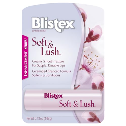 Blistex Soft & Lush Lip Protectant, 0.13 Ounce Tube, Pack of 6 – Softens & Conditions, Creamy Smooth Texture, Hydrating Lip Balm, Daily Lip Hydration,