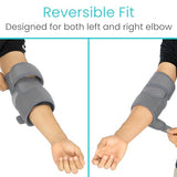 Vive Elbow Brace - Tennis Compression Sleeve - Wrap for Golfers, Bursitis, Left or Right Arm - Tendonitis Support Strap for Golf, Men and Women - Epicondylitis and Sports Recovery (Gray, Standard)