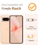 GVIEWIN Compatible with Google Pixel 8 Case with 2X Screen Protector, Clear Floral Slim Shockproof Protective Hard PC+TPU Bumper Flower Women Phone Case Cover 6.2'' 2023 (Magnolia/White)