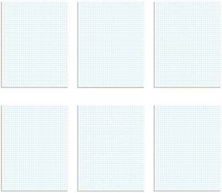 TOPS Quadrille Pad, 8.5 x 11 Inches, 15 Pound Stock, 50 Sheets per Pad, 6 Pads per Pack, White (99522)