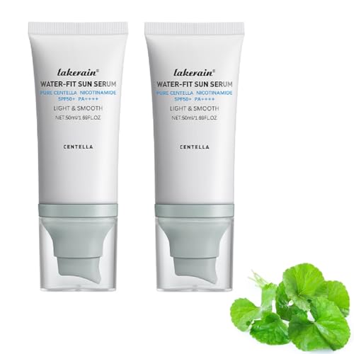 2Pcs Centella Sunscreen SPF50, Madagascar Water-Fit Sun Serum,For Girl Skincare.