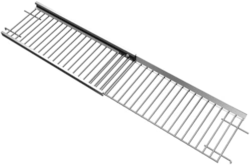Universal Grill Warming Rack 19.7''- 32.3'', Adjustable Warming Rack for Nexgrill, Dynaglo, Cuisinart, Monument 4/5 Burner Grills, Stainless Steel Warming Rack Replacement for Nexgrill