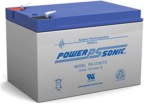 Powersonic PS-12120F2-12 Volt/12 Amp Hour Sealed Lead Acid Battery with F2 Terminals