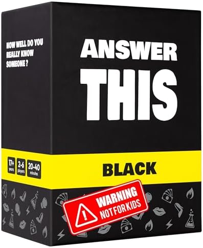 Answer This - How Well Do You Know Your Close Friends? - Hilarious Party Card Game for Adults - Cool Conversation Cards for a Game Night