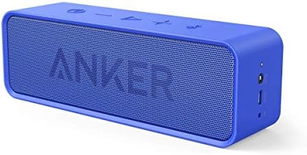 Soundcore Anker Bluetooth Speaker with 24-Hour Playtime, 66-Feet Bluetooth Range & Built-in Mic, Dual-Driver Portable Wireless Speaker with Low Harmonic Distortion and Superior Sound - Blue (Renewed)