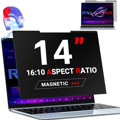 ZOEGAA 14 inch Privacy Screen,Magnetic for Laptop Privacy Screen 14 inch 16:10,Factory has been Focusing on the Research and Production and Owns Many International Patents such as filtration membranes