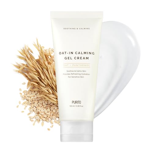 PURITO Oat-in Calming Gel Cream 100 ml / 3.38 fl. oz. vegan, facial cream, moisture cream for face, natural ingredients