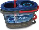 O-Cedar EasyWring RinseClean Microfiber Spin Mop & Bucket Floor Cleaning System with 3 Extra Refills, Plastic, Grey