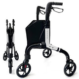 Retaoldth Premium 3 Wheel Rollator Walker for Seniors, Lightweight Foldable Elderly Three Wheeled Rollator with Storage Bag, Mobility Aid Rolling Walker