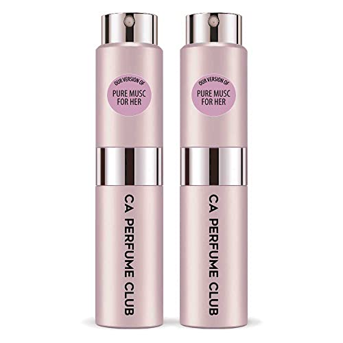 CA Perfume Impression of Pure Musk For Women Replica Version Fragrance Dupes Concentrated Long Lasting Eau de Parfum Spray Refillable Atomizer Bottle 0.27 Fl Oz-X2