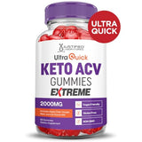 (2 Pack) Ultra Quick Keto ACV Gummies Extreme 2000MG Ultraquick Keto Gummies Apple Cider Vinegar Formulated with Pomegranate Beet Juice Powder B12 Vegan Non GMO 120 Gummys