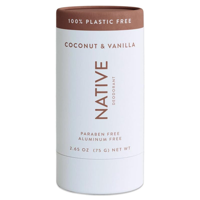 Native Plastic Free Deodorant Contains Naturally Derived Ingredients, 72 Hour Odor Control | Deodorant for Women & Men, Aluminum Free with Baking Soda, Coconut Oil and Shea Butter | Coconut & Vanilla