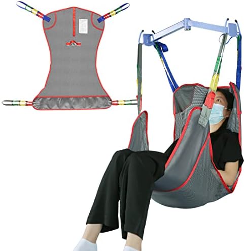 Universal Full Body Patient Lift Sling, Mesh Fabric Patient Sling Transfer and Bathing aids, 500lb Weight Capacity (Small)