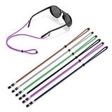 VOOGLASS Glasses Strap(6 PCS) Sports Eyeglass Strap, Adjustable Sunglasses Lanyard Neck Holders Cord Retainer for Men Women