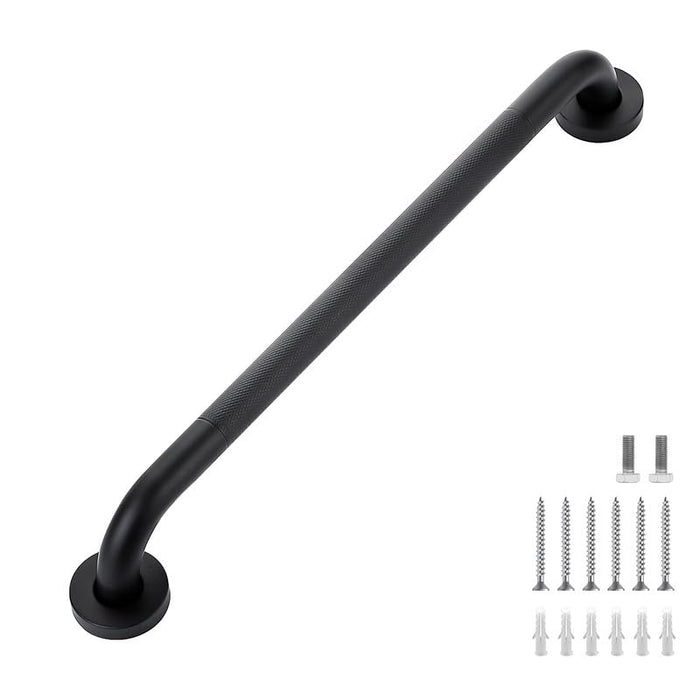 Grab Bars for Shower, 1 Pack 20-Inch Anti Slip Shower Handles for Elderly, Safety Shower Grab Bar, Stainless Steel Handicap Grab Bars for Bathroom (Black 1" Diameter)