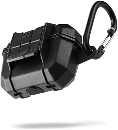 Pelican Marine - AirPods Pro 2/1 Case with Keychain [Wireless Charging Compatible] [MIL-Spec Protection] IP68 Waterproof AirPods Pro Case - Rugged Cover with Anti-Scratch Technology - Black