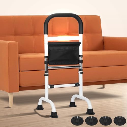 Upgraded Stand Assist Aid for Elderly with Two Sets of Bases and Night Light, Adjustable Stand Assist Providing Standing Assistance for People with Mobility Issues, for Couch, Bedside, Toilet, More