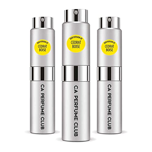 CA Perfume Impression of Cedrat Boise For Women & Men Replica Version Fragrance Dupes Concentrated Long Lasting Eau de Parfum Spray Refillable Atomizer Bottle 0.27 Fl Oz-X3