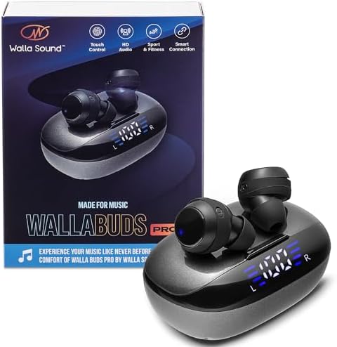 Earbuds with Mic - Bluetooth 5.3 Headphones True Wireless IPX5 Waterproof Buds with Charging Case 50H Battery & Crystal Clear Stereo Sound