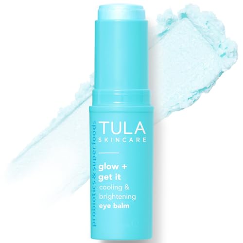 TULA Skin Care Eye Balm Glow & Get It - Dark Circle Treatment, Instantly Hydrate and Brighten Undereye Area, Portable and Perfect to Use On-the-go, 0.35 oz.