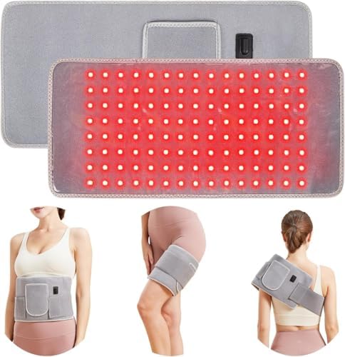 Red Light Therapy Belt for Body, Infrared Light Therapy Device, LED Flexible Wearable Wrap, with Timer for Back Shoulder Waist Muscle Pain Relief,Gift for Woman and Man