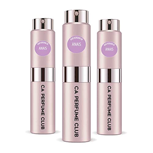 CA Perfume Impression of Anais For Women Replica Version Fragrance Dupes Concentrated Long Lasting Eau de Parfum Spray Refillable Atomizer Bottle 0.27 Fl Oz-X3