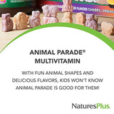 Natures Plus Animal Parade Children's Chewable Multivitamin - Orange Flavor - 90 Animal-Shaped Tablets - Promotes Health & Well-Being - Vegetarian, Gluten Free - 45 Servings