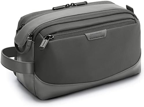 BAGSMART Toiletry Bag for Men, Large Travel Toiletry Organizer, Dopp Kit Water-resistant Shaving Bag for Toiletries Accessories - Grey