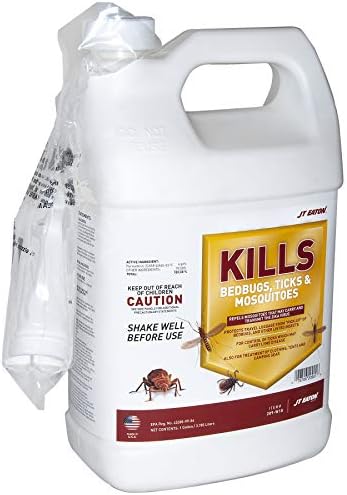 JT Eaton 209-W1G Bed Bug, Tick, and Mosquito Killer Spray, Water-Based Insecticide, Gallon with Sprayer
