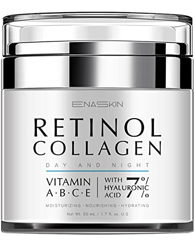 EnaSkin Retinol Cream for Wrinkles: Face Neck Collagen Cream for Tightening Skin - Anti Aging Facial Moisturizer Day and Night for Women and Men 1.7 Fl OZ