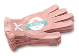 Evridwear Moisturizing Gloves for Sleeping, Cotton Gloves with Touchscreen Fingers for Dry Hands, Eczema Gloves Overnight UV Protection Gloves for Women(6 Pairs L/XL, Light Weight Pink Color)